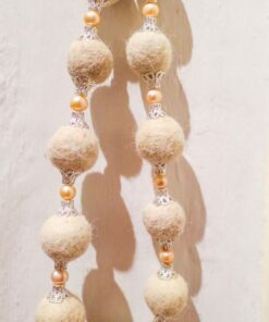 PEARL COLLECTION Wedding Necklace with Apricot Pearl
