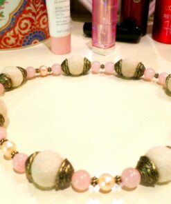 PEARL COLLECTION Rosequartz - Necklace