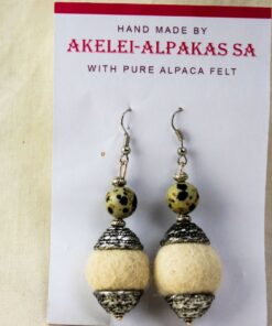 GEM COLLECTION Dalmatian Jaspis Earrings White