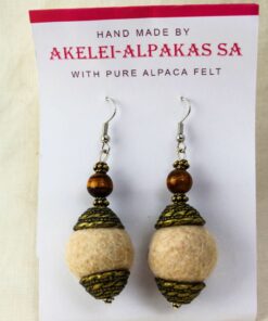 GEM COLLECTION Tiger Eye Earrings White