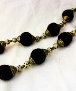 GEM COLLECTION Dalmatian Jaspis Necklace Black