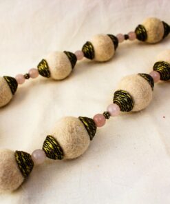 GEM COLLECTION Rosequarz Necklace White