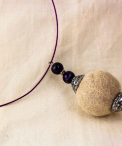 GEM COLLECTION Amethyst Pendant White