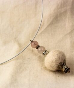 GEM COLLECTION Rosequarz Pendant Crown White
