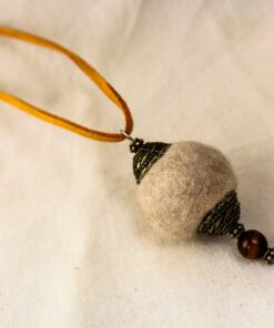GEM COLLECTION Tiger Eye Pendant Creme